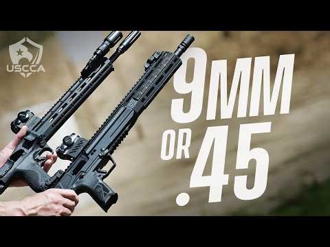 Navy SEAL: Should You Pick 9mm or .45 Pistol Caliber Carbine?