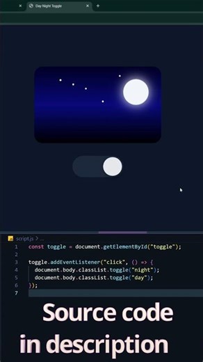 This One Click Turns DAY → NIGHT (CSS Magic) | Code Gyani
