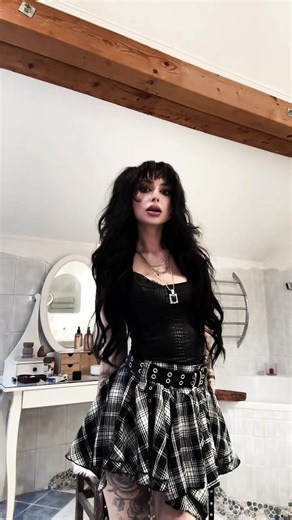 Creatures lie here, looking through the window 🖤 #monster #grungefashion #altstyle #grungeinspo #alternativefashion