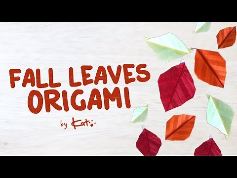 How to fold Origami Autumn Leaves (easy tutorial)