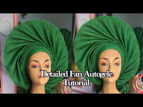 Detailed full Fan auto gele tutorial part 1 #autogele #tutorial #shortsafrica #diy #gele #fashion