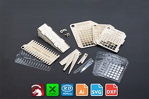 Ultimate Laser Calibration Pack - Cutting Engraving Test Cards, Focus Depth Gauge, Ramp Test, Kerf Test, & Material Thickness Tester - Etsy Canada