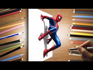 3D Colored Pencil Drawing: Spider-Man - Speed Draw | Jasmina Susak