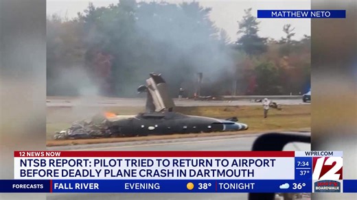 Report: Pilot was trying to return to airport before Dartmouth plane crash