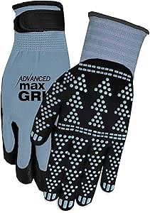 Midwest Gloves & Gear unisex adult Advanced Max Gripping Glove, Slate Blue , 1 pair