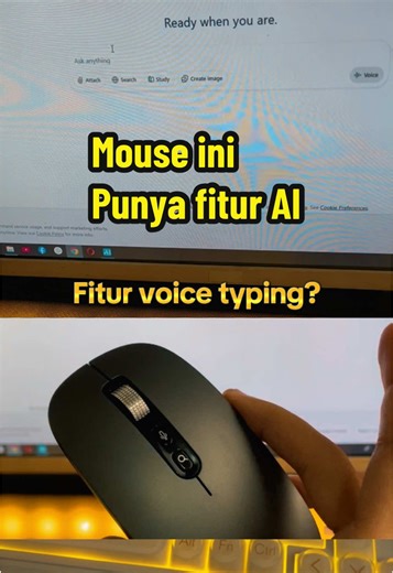 Asli ini canggih banget Bisa translate bahasa ✅ Voice typing ✅ Chip AI ✅ Bisa bluetooth dan werreless ✅ #mouse #mouseai #venfish #setupgaming #sipalingaffiliate
