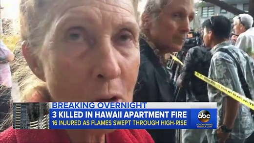 3 people dead in Hawaii high-rise apartment fire