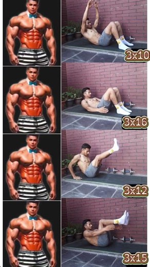 4️⃣ Simple ABS Exercises You can do at Home 🏡 ✅️