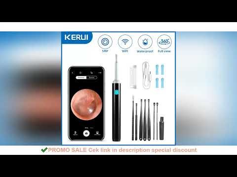 KERUI Smart Visual Ear Sticks Otoscope 5MP Endoscope Camera Wax Removal Tool Earpick Mini WIFI Camer