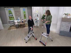 Little Giant Jumbo 3-Step Lightweight Step Stool w/ Safety Bar on QVC