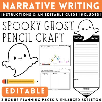 Halloween Spooky Ghost Narrative Text Writing Display Pencil Craft & Planner