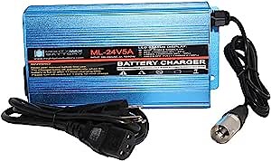 Mighty Max Battery 24 Volt 5 Amp Heartway P3D Maxx Three Stage XLR Scooter Charger