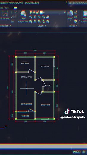 Aprende a crear plano sencillo en dos 2d💻🚀😱 #autocadtutorial #planosdecasas #autocadparaprincipiantes #aprendeautocad #designing #autocad_engineering #arquitecturacheck #autocad3d #2d #civilengineering #planos #arquitectura #estudiantesarquitectura #topografia #usa #design #designer #architecture #diseñodeinteriores #diseñografico #arquitecto
