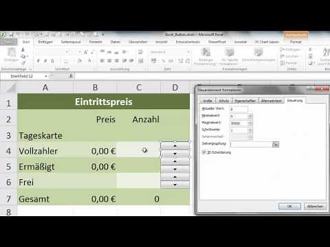 Excel - Formulare mit Drehfeldern (spin button)