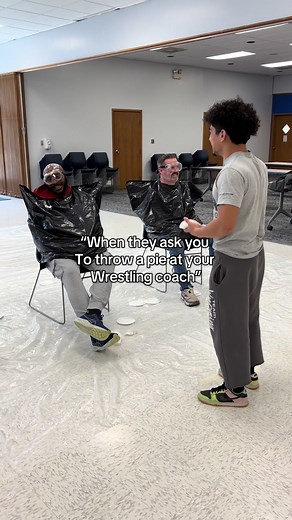 Wrestling Coach Gets Pie in the Face