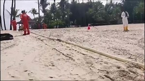 Oil spill blackens part of Singapore coastline