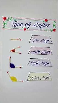 How to make Types of angles | activity #shorts #youtubeshorts #angles #activity