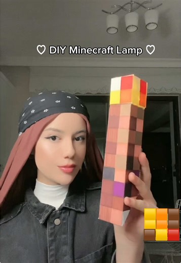 DIY Minecraft Lamp ❤️ #minecraft#diy