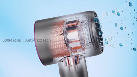 SHRATE Professional High Speed Ionic Hair Dryer | Ultra-Fast Drying | 500 Million Negative Ions | Low Noise | 160000 RPM | Compact Blow Dryer with Magnetic Diffuser for Faster Drying All Hair Types