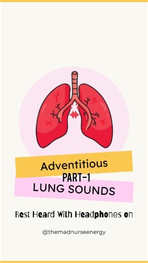 𝓝𝓲𝓭𝓱𝓲 🤍 | Adventitious breath sounds (lung sounds) audio for nursing made easy. Adventitious breath sounds are abnormal sounds that the lungs can... | Instagram