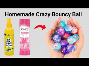 How to make Bouncyball/DIY colourful waterballs/Homemade Crazy ball/Diy Bouncy ball/Stress Ball#ball