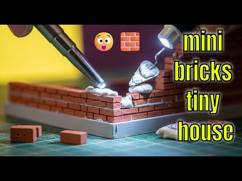 Man Builds Tiny House with Mini Bricks | Incredible DIY Miniature Construction