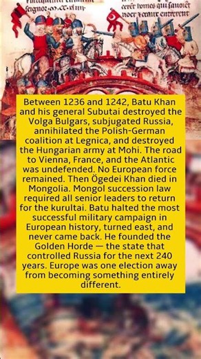 Batu Khan Conquered Russia, Poland, and Hungary in Six Years