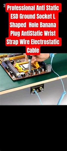 Professional Anti Static ESD Ground Socket AntiStatic Wrist Strap Wire Electrostatic Cable