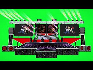 Escenario Virtual 3D, con muchas luces en movimiento