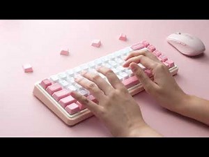 Pink two-toned ceramic keycaps sound test