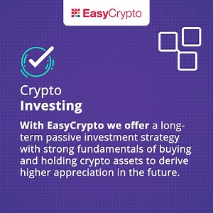 KNOW THE DIFFERENCE With our EC10 Bundle we offer a long-term passive investment strategy. The decision is Easy, start investing in the EC10 Bundle and get safe exposure to crypto. Visit www.easycrypto.co.za Read Disclaimer here . EasyCrypto is a member of the Purple Group Ltd group of companies. Purple Group Ltd is an authorised FSP (FSP 46315) and is listed on the JSE. EasyEquities is a product of First World Trader (Pty) Ltd t/a EasyEquities which is an authorised FSP (FSP 22588). Neither the