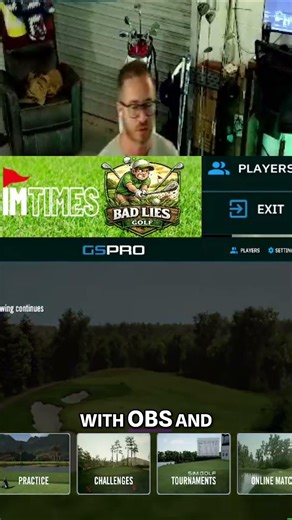 Garage Golf Sim: OBS & Stream Deck Setup for Epic Gameplay! #shorts