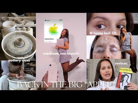 Apple event (PINK MacBook Neo?!) pottery class, lash lift, Broadway reviews | WEEK IN MY LIFE IN NYC