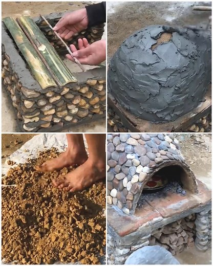 Building a pizza oven from gravel and cement! | MetDaan Creative