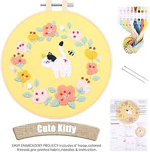 Embroidery Kit Beginners-Cross Stitch Kit Animal Pattern