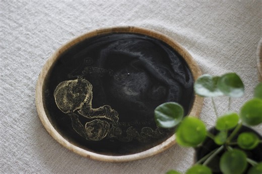 Decorative/serving Tray Made of Epoxy Resin (black, 35 Cm) - Etsy