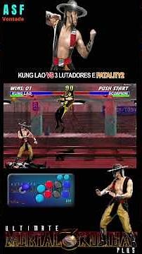 KUNG LAO VS 3 LUTADORES E FATALITY2 UMK3 PLUS #umk3 #mortalkombat3ultimate #arcade #retrogames