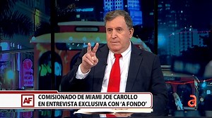 19K views · 522 reactions | Entrevista exclusiva con el comisionado Joe Carollo sobre el Juicio #AFondo #Exclusiva #Juicio | América Noticias MIAMI | Facebook