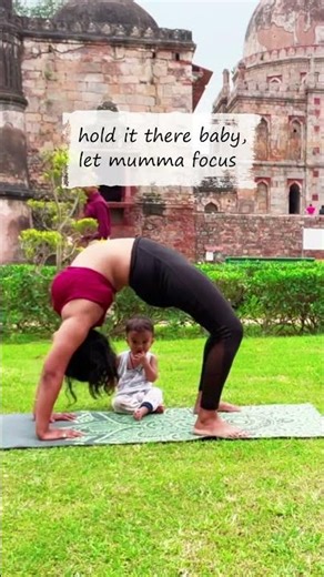 Cutest Yoga Partner Ever 😍 | Mom & Baby Yoga #Shorts