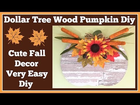 Dollar Tree Wood Pumpkin 🎃 Diy So Cute and Easy to Make