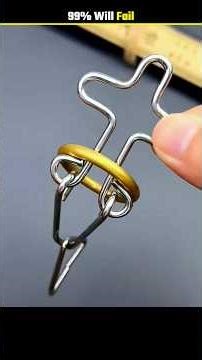 This Golden Ring Puzzle Can Only Be Solved With Reverse Thinking #puzzle #iqtest #shorts