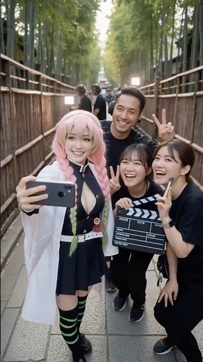 The Love Hashira's Secret Selfie🌸Behind the scenes of Demon Slayer Live Action #demonslayer