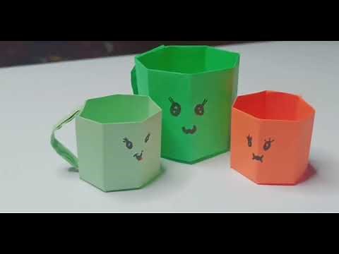 DIY Mini Paper Cup | Cup Making Easily Tutorial | Paper Craft | Origami Paper Coffee Cup