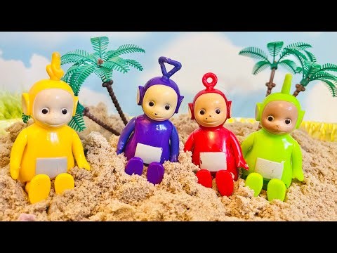 Teletubbies Toys Tropical Sand Day and Funny Kitten Lala Videos for Kids!