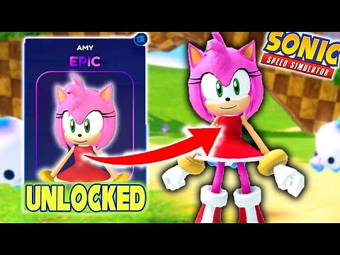 HOW TO UNLOCK AMY FAST! (SONIC SPEED SIMULATOR)