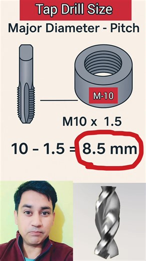 922K views · 13K reactions | Tap Drill Size Formula...