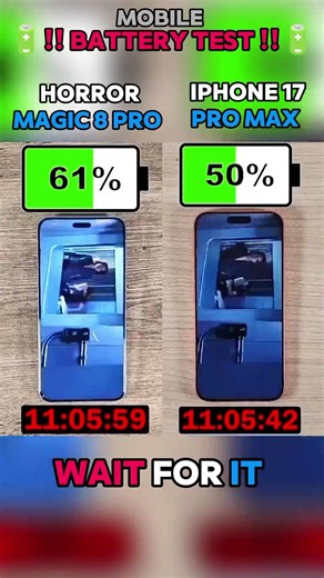 ⚡😱🔋 IPHONE 17 PRO MAX vs ⚡😱🔋HORROR MAGIC 8 PRO BATTERY TEST!!