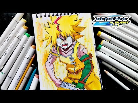 How To Draw Free Da La Hoya From Beyblade Burst Turbo || Easy Step By Step Anime Drawing Tutorial