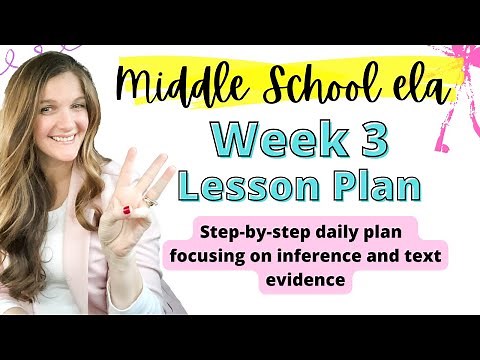 Middle School ELA Week 3 Lesson Plan: Inference and Text Evidence