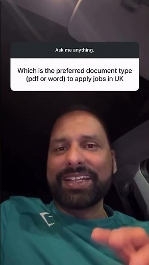 CV in PDF or Word format?